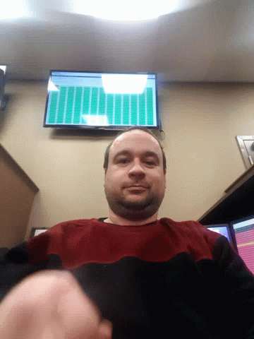 Man In Red And Black Sweater GIF