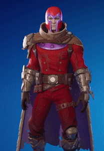 Man In Red And Purple Costume Holding Red Shield Number 11 GIF