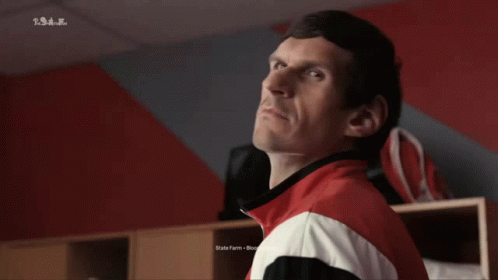 Man In Red And White Jacket Giving Thumbs Up GIF