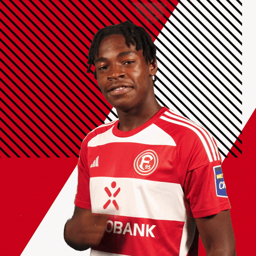 Man In Red And White Jersey Saying Bank GIF