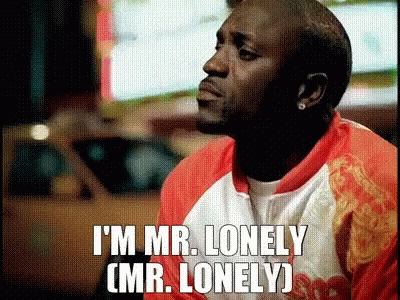 Man In Red And White Shirt Saying Mr Lonely GIF