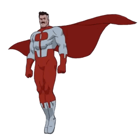 Man in Red and White Superhero Costume