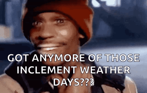 Man in Red Beanie Smiling Got Anymore of Those Inclement Weather Days