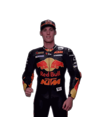 Man in Red Bull KTM Jacket Fist Pump