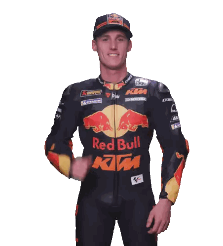 Man in Red Bull KTM Jacket Giving Thumbs Up