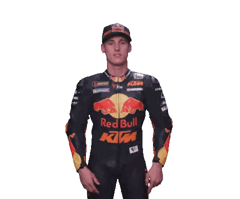 Man in Red Bull KTM Racing Suit