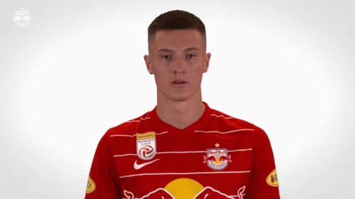 Man in Red Bull Shirt