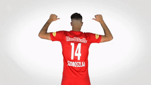 Man in Red Bulls Jersey Number 14