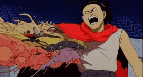 Man In Red Cape Screaming Pixelated Cartoon GIF