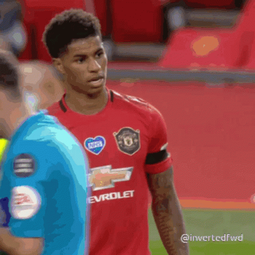 Man in Red Chevrolet Jersey