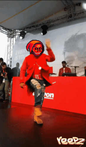 Man In Red Coat Dancing Everyone Is Yours GIF
