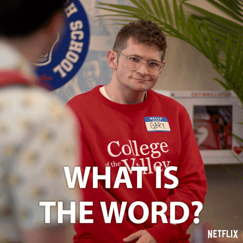Man in Red College of the Valley Sweatshirt Says What