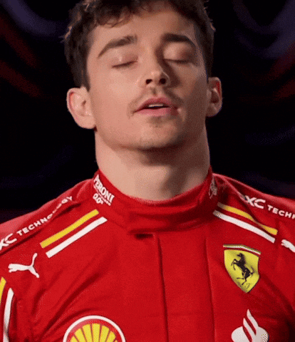 Man in Red Ferrari Jersey