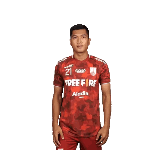 Man in Red Free Fire Aladdin Shirt