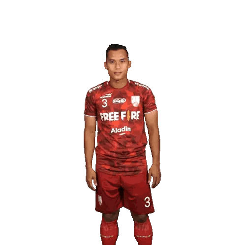 Man in Red Free Fire Jersey