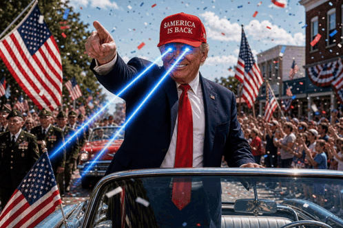 Man in Red Hat America Is Back