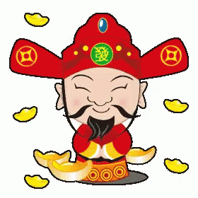 Man In Red Hat With Gold Coins GIF