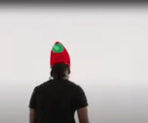 Man in Red Hat with Heart