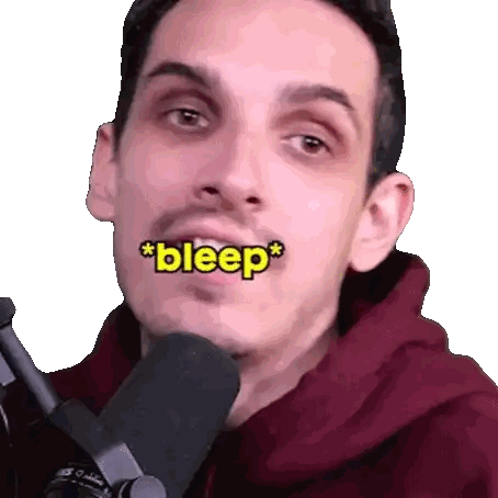 Man in Red Hoodie Bleeping