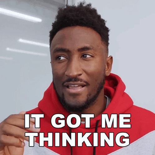 Man In Red Hoodie Saying It Got Me Thinking GIF