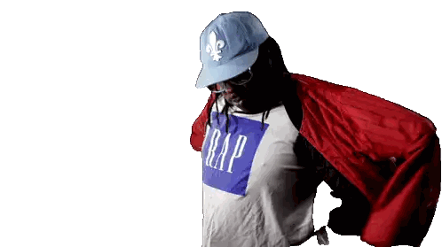 Man in Red Jacket and Blue Hat