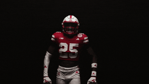 Man in Red Jacket and Red Hat With Huskers
