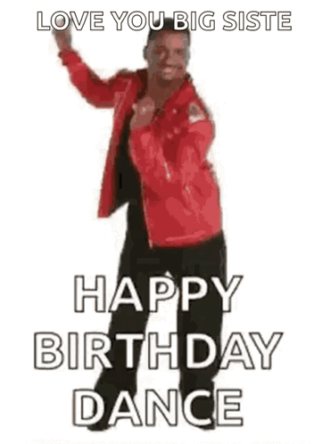 Man in Red Jacket Dancing Happy Birthday Dance