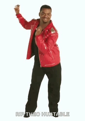 Man In Red Jacket Dancing Rip Theo Huxtable GIF