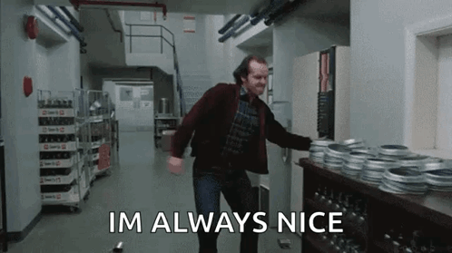 Man in Red Jacket Dancing With Im Always Nice