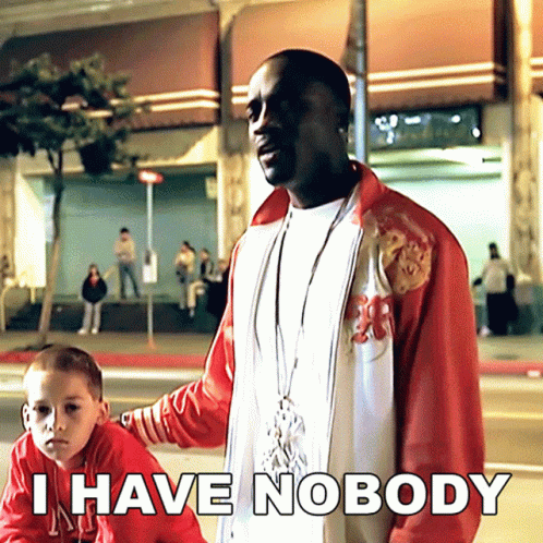 Man In Red Jacket Holding Boy I Have Nobody GIF