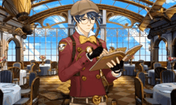Man In Red Jacket Reading Book GIF