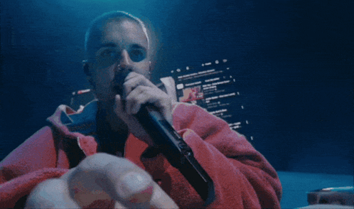 Man In Red Jacket Singing GIF