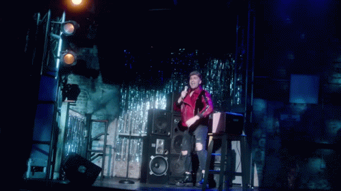 Man In Red Jacket Singing GIF