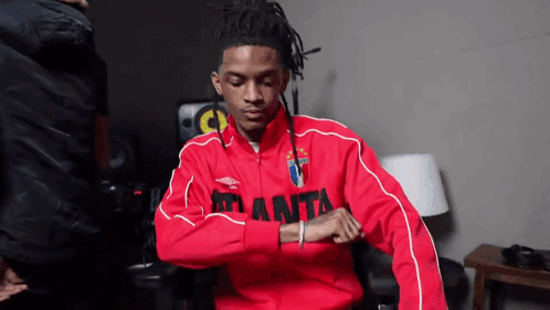 Man In Red Jacket With Atlanta GIF