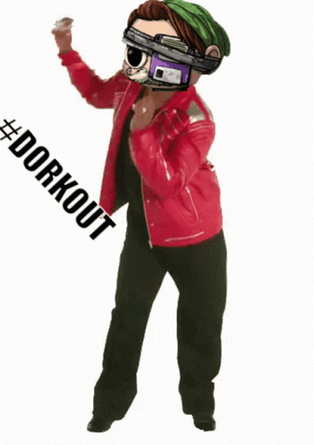 Man in Red Jacket With Dorkout