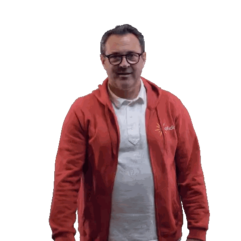 Man in Red Jacket with Stick