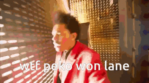 Man In Red Jacket WTF Peko Won Lane GIF