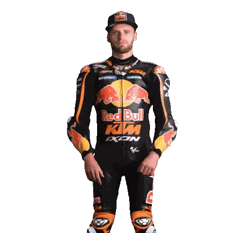Man in Red KTM Racing Suit