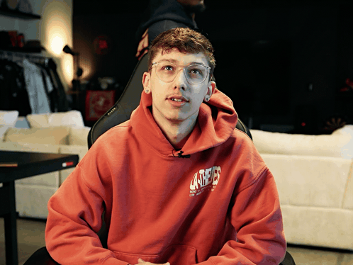 Man in Red Los Angeles Hoodie