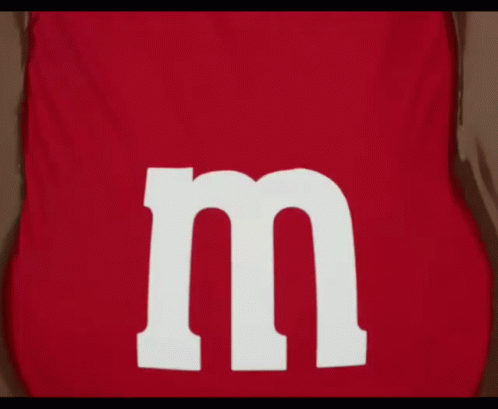 Man In Red M&Ms Shirt GIF