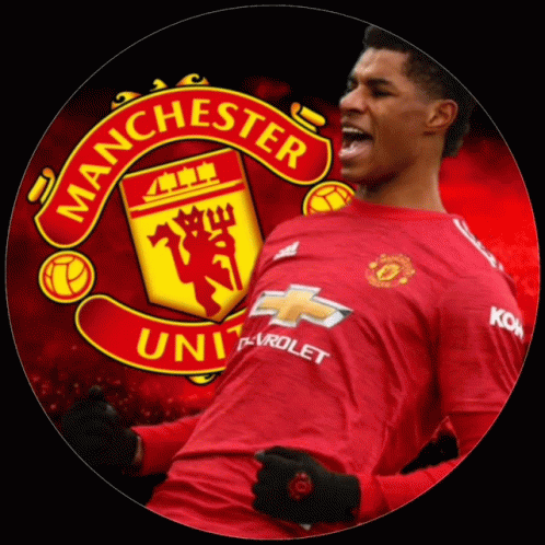 Man in Red Manchester Shirt