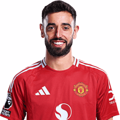 Man In Red Manchester United Jersey Smiling GIF