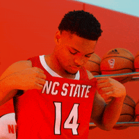 Man In Red NC State Jersey 14 GIF