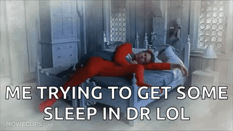 Man In Red Pajamas Trying To Sleep GIF