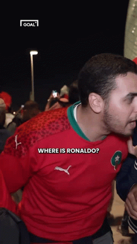 Man in Red Puma Shirt Asks Where Is Ronaldo