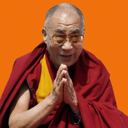 Man in Red Robe and Glasses Holding Hands