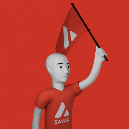 Man in Red Savax Shirt Holding Flag