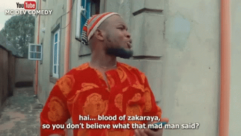 Man In Red Says Hai Blood Of Zakara GIF