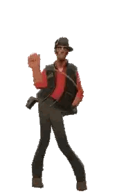 Man in Red Shirt and Hat Dancing