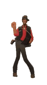 Man in Red Shirt and Hat Dancing